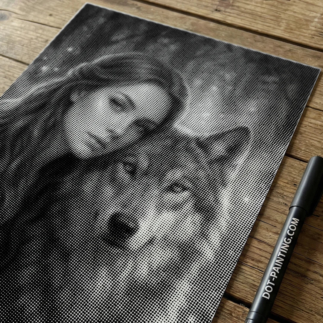 Femmes avec une peinture à pois de loup