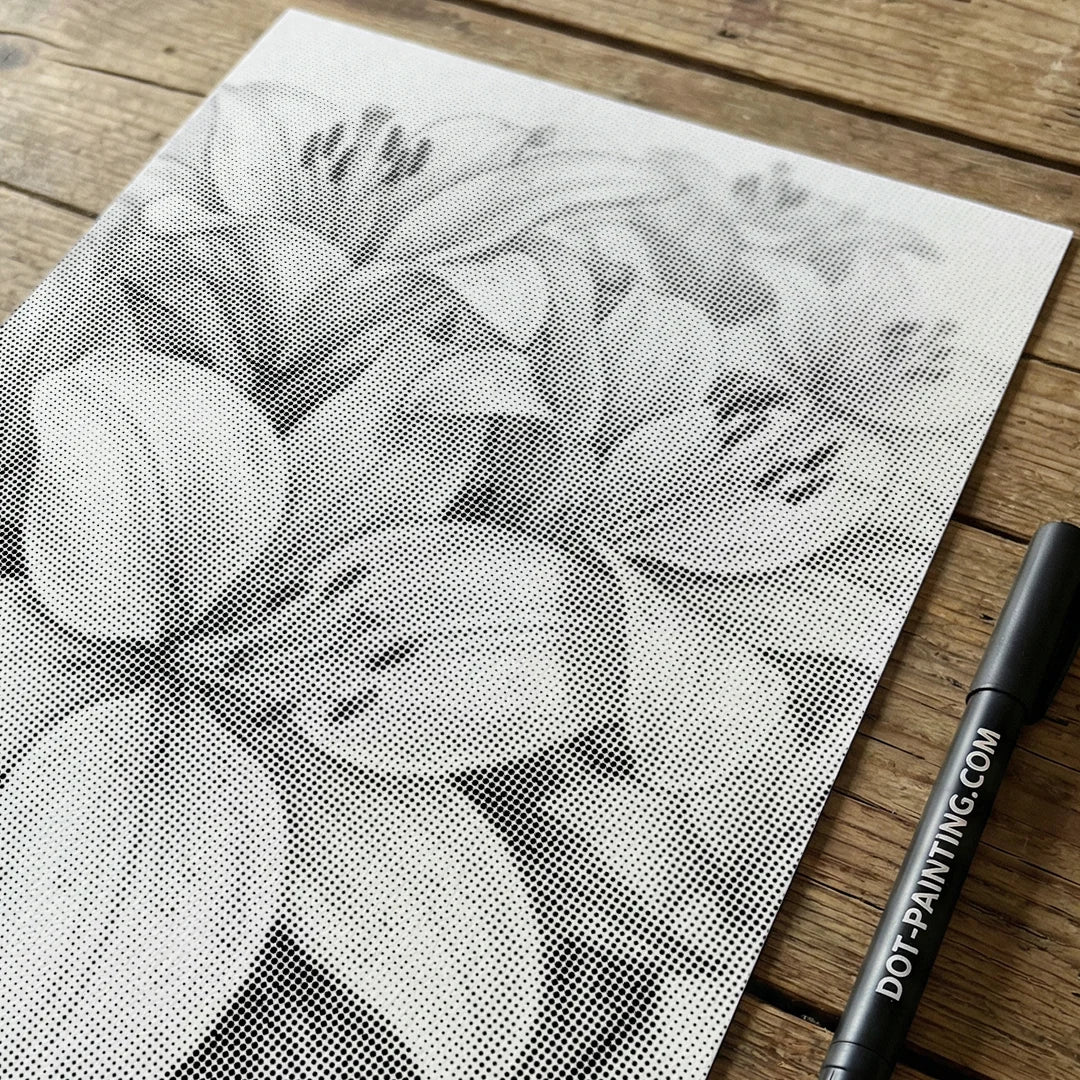 Peinture à pois de fleurs étincelantes