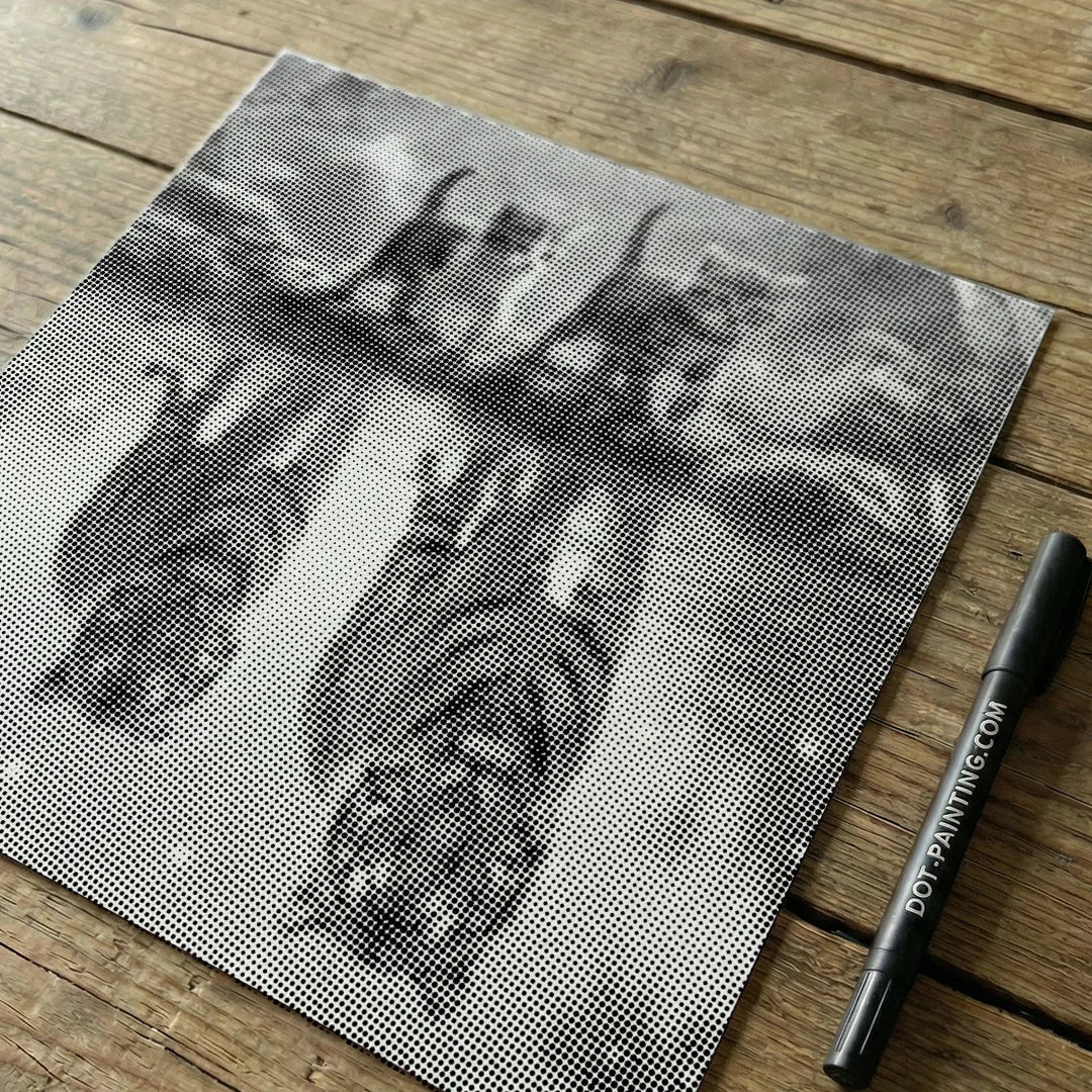 Peinture à points de réflexion de 2 chatons