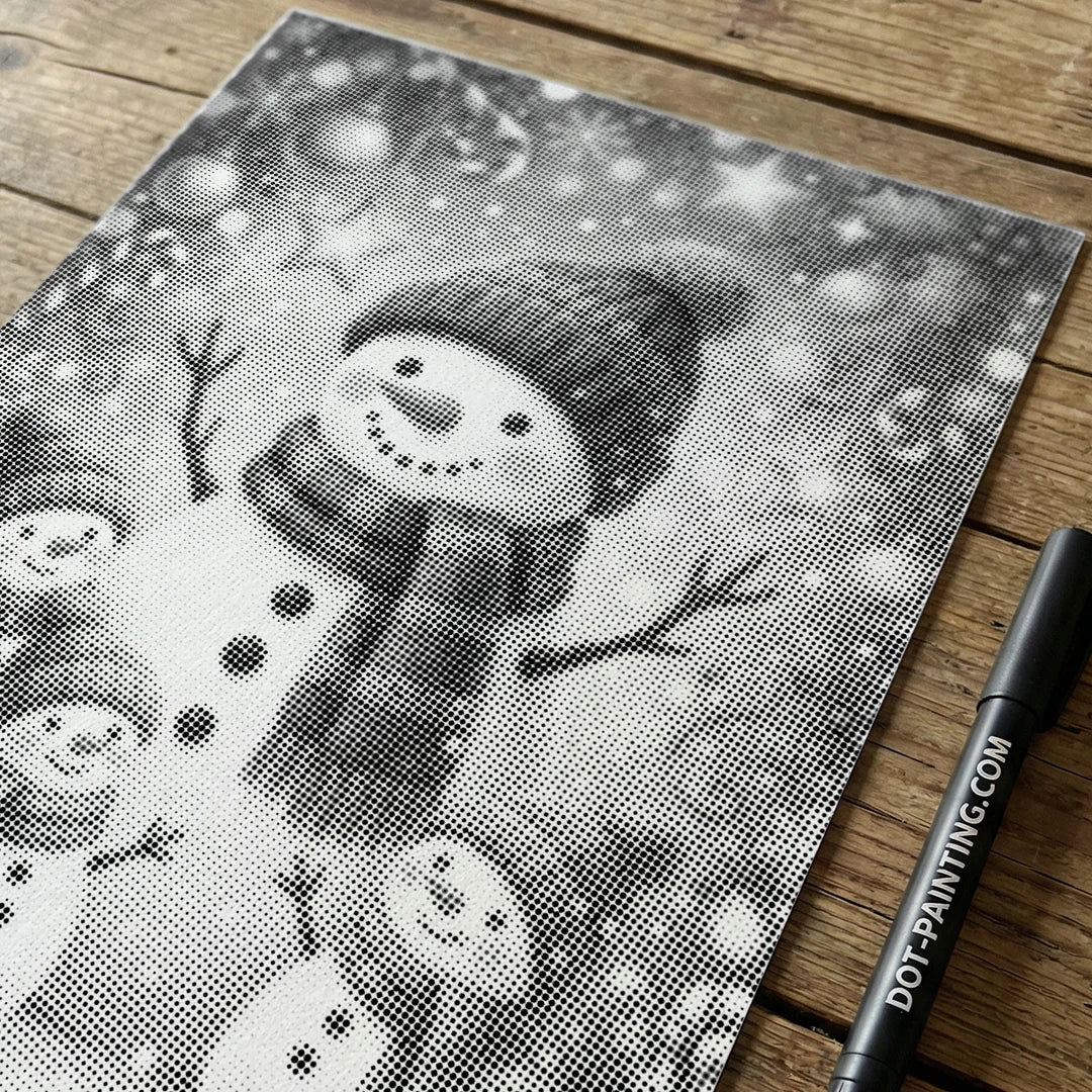 Peinture à points amis des neiges