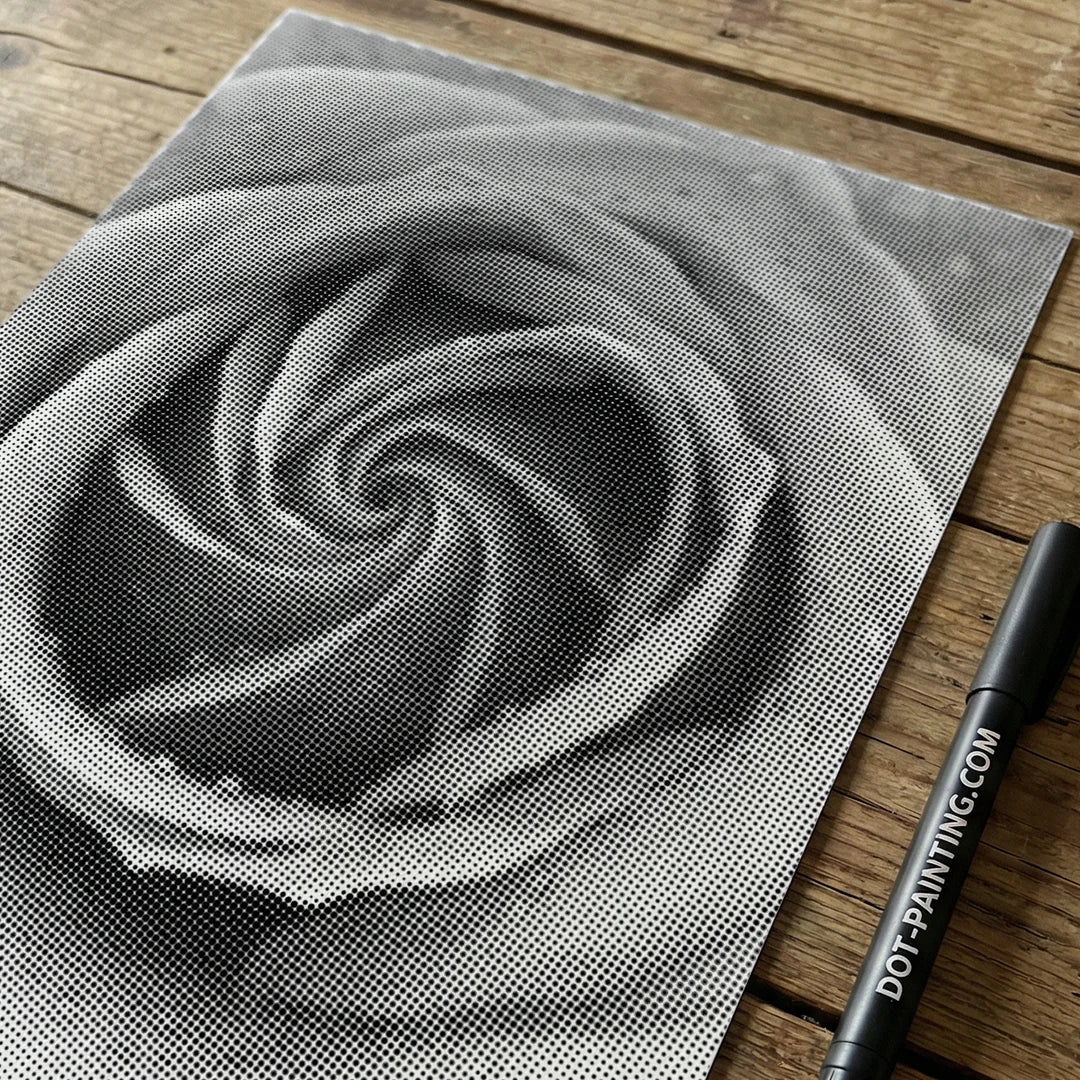 Peinture à pois roses