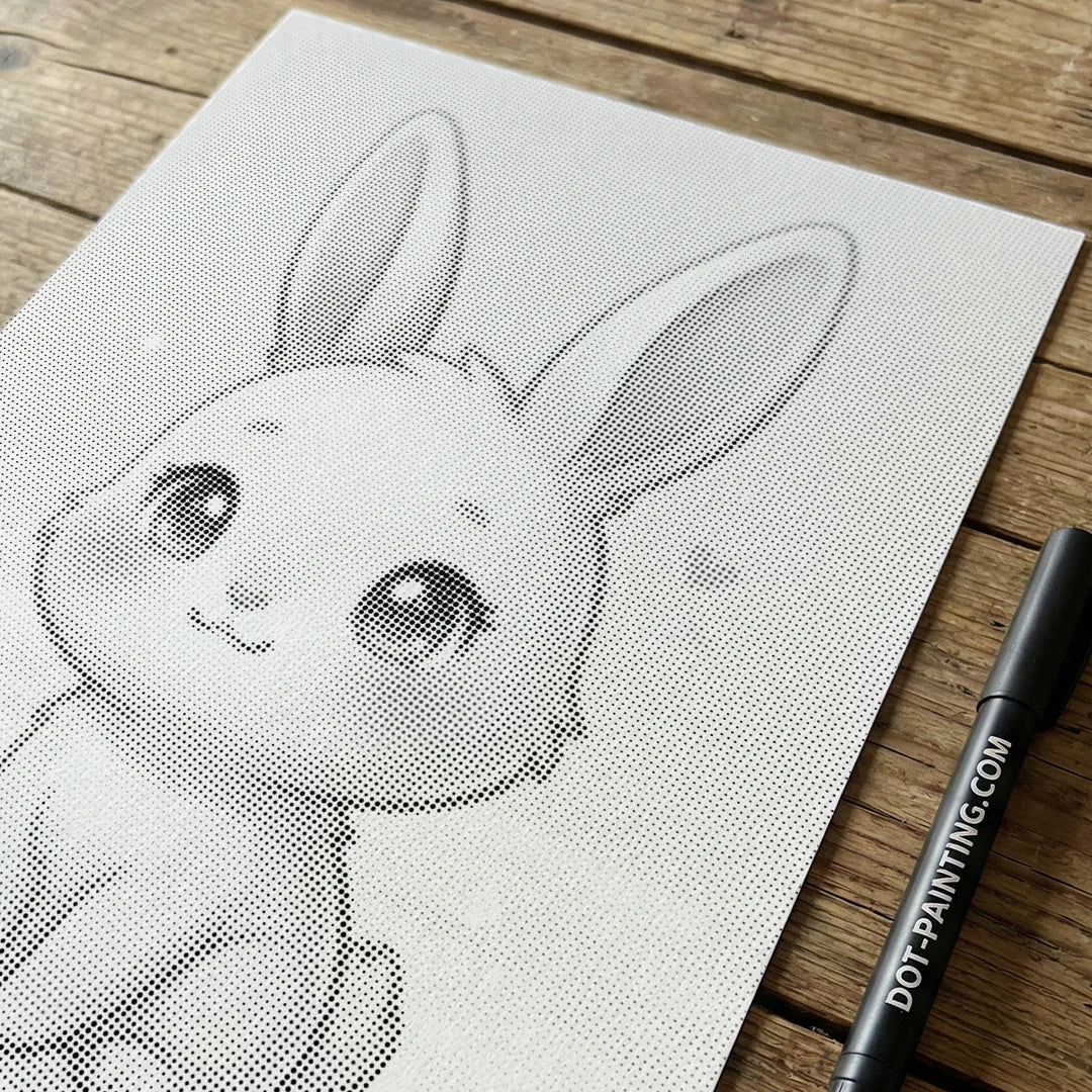 Peinture à pois de lapin