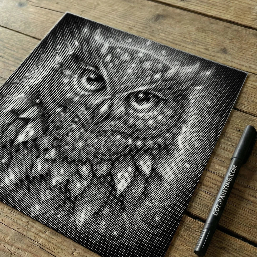 Peinture à points de mandala hibou