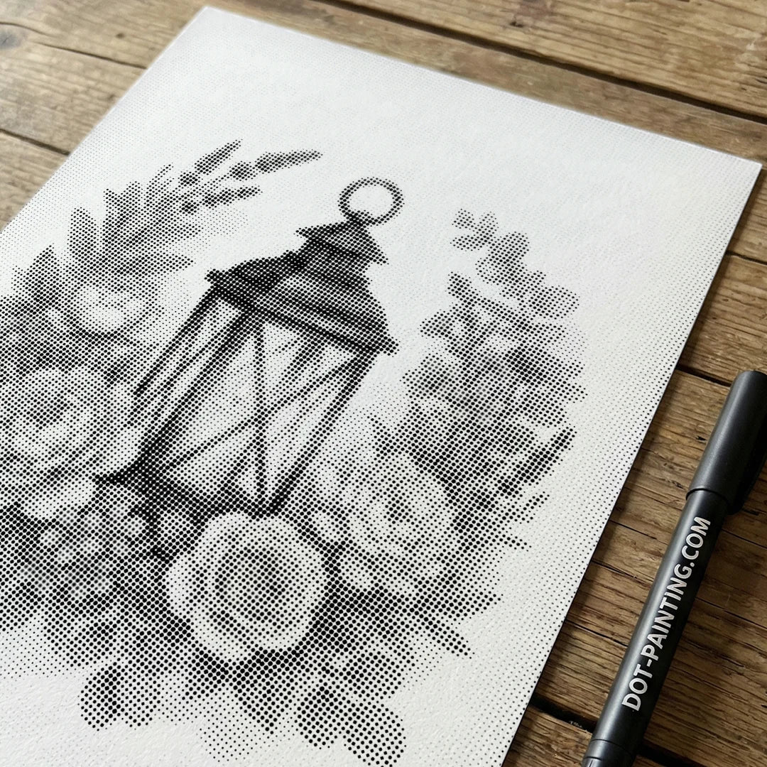 Peinture à points de lanterne