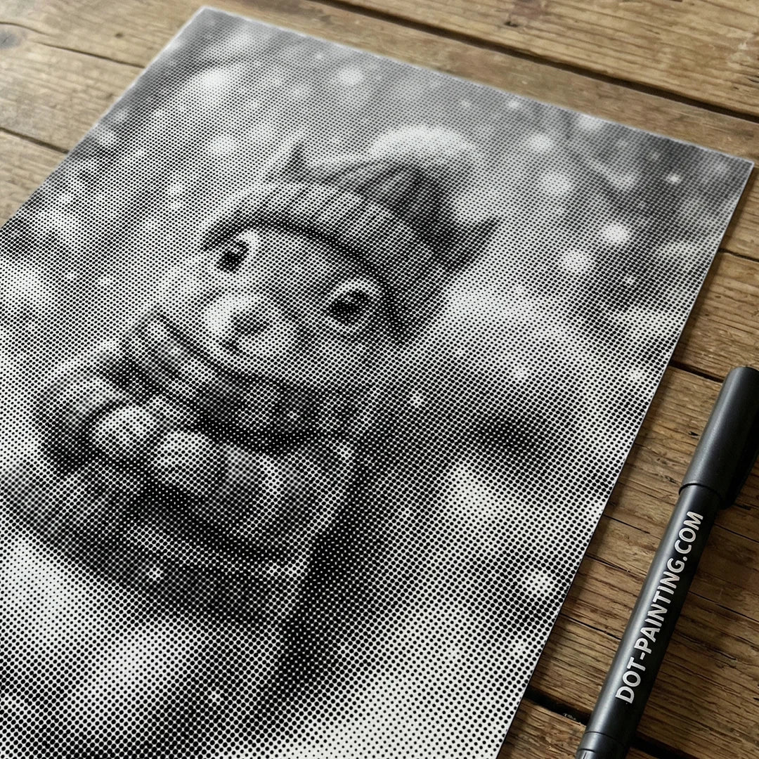 Peinture à pois d’écureuil d’hiver