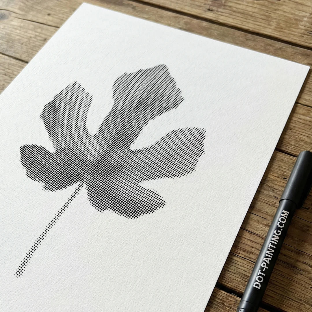 Peinture à points de feuille de figuier