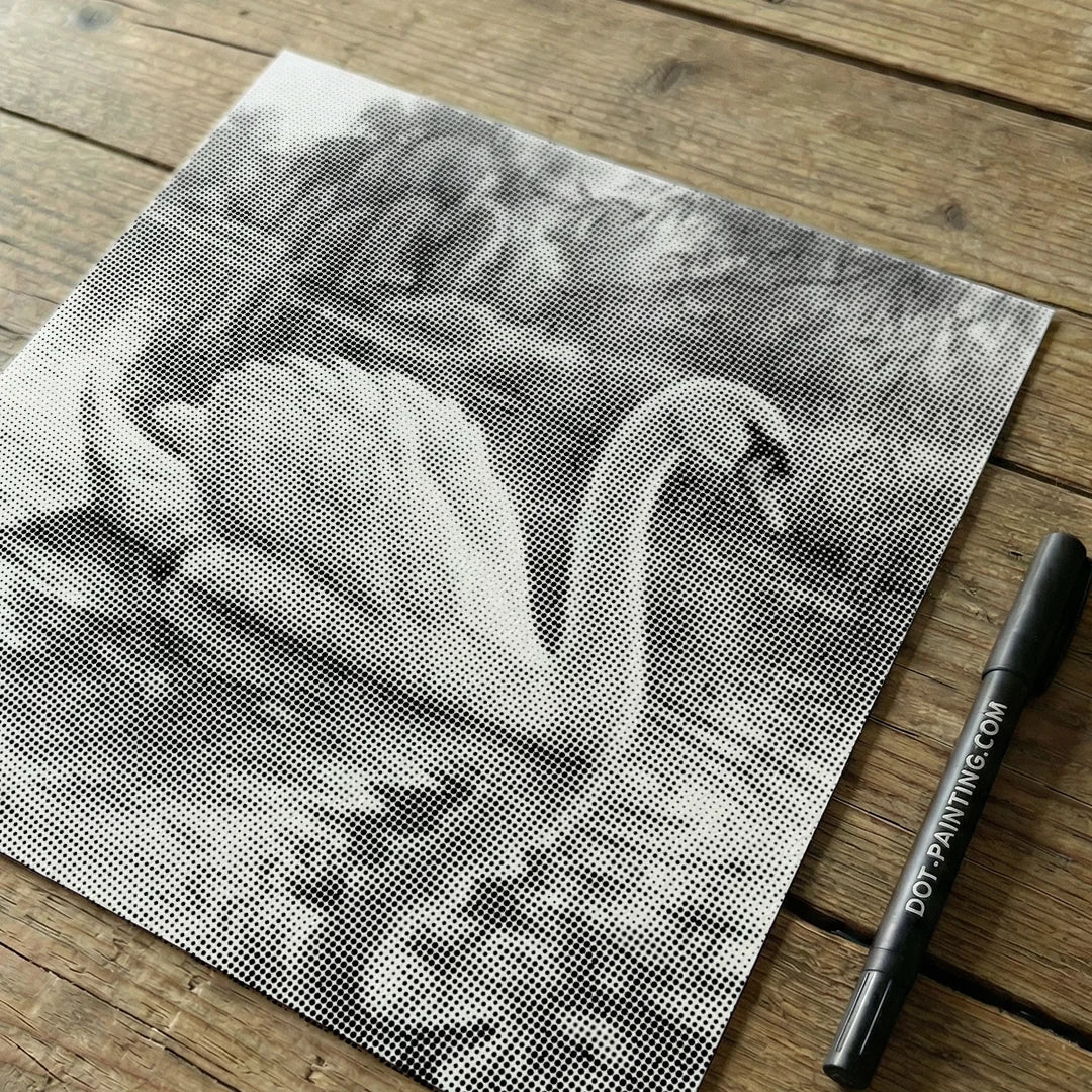 Peinture à points de cygne
