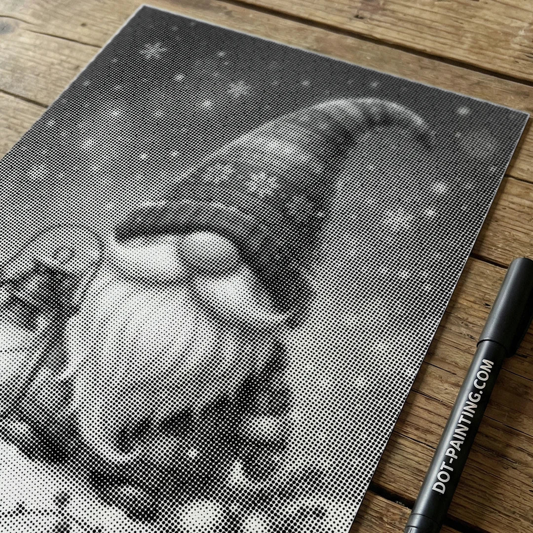 Peinture à points de gnome de Noël