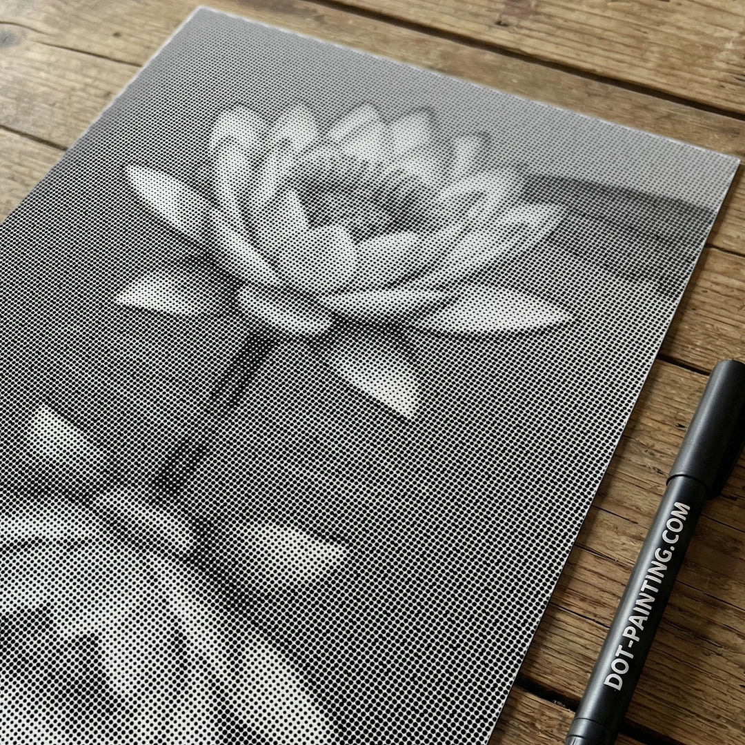 Nénuphar sur la peinture à points d’eau
