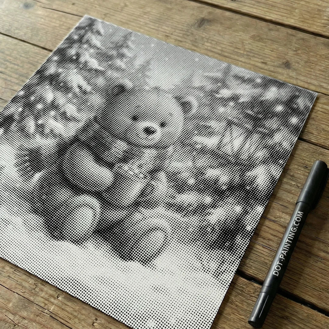 Peinture à pois d’ours d’hiver