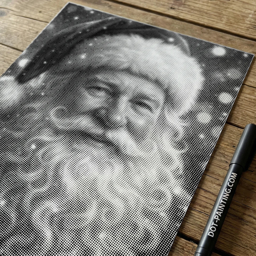 Peinture à points du Père Noël à 2 points