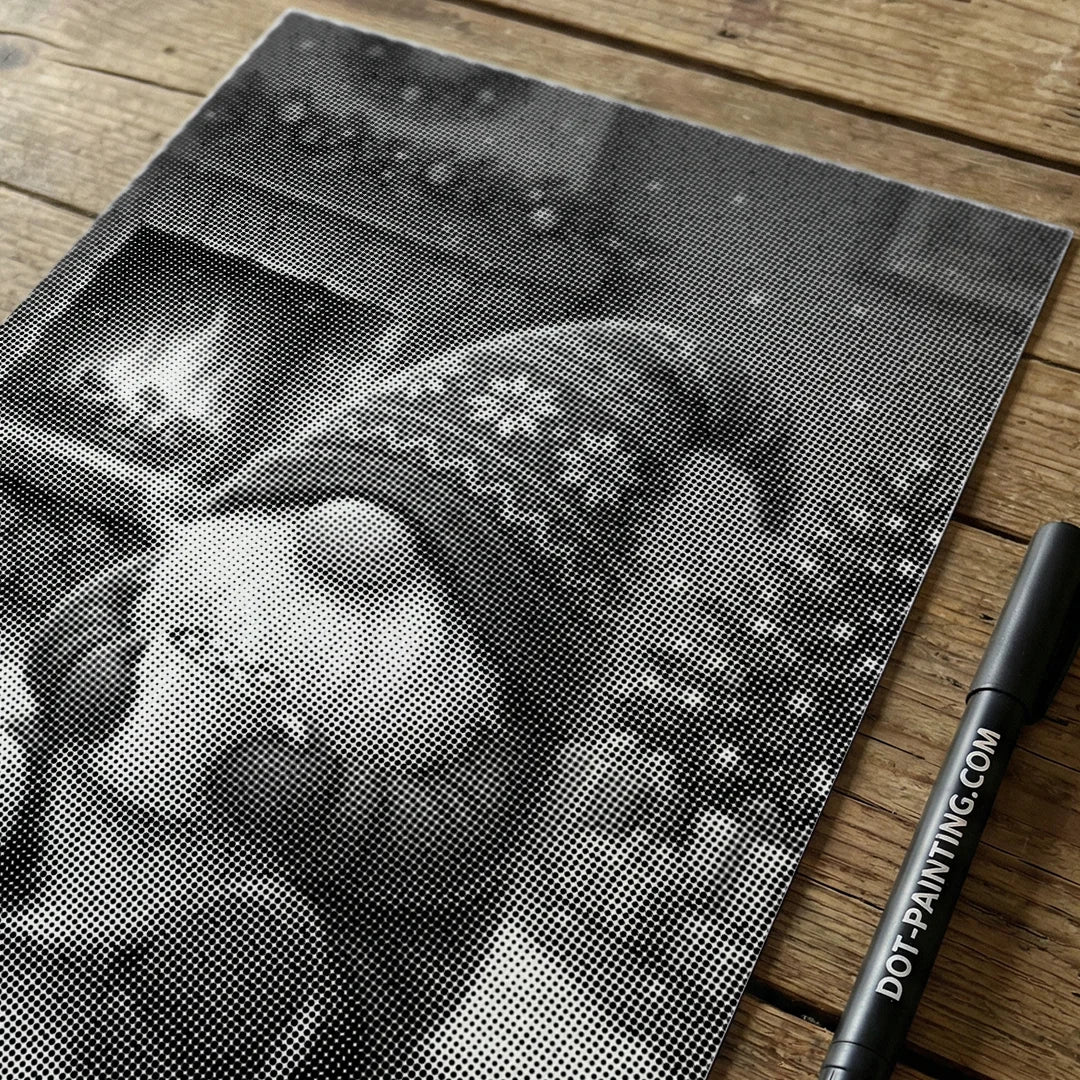 Peinture à points de gnome de Noël