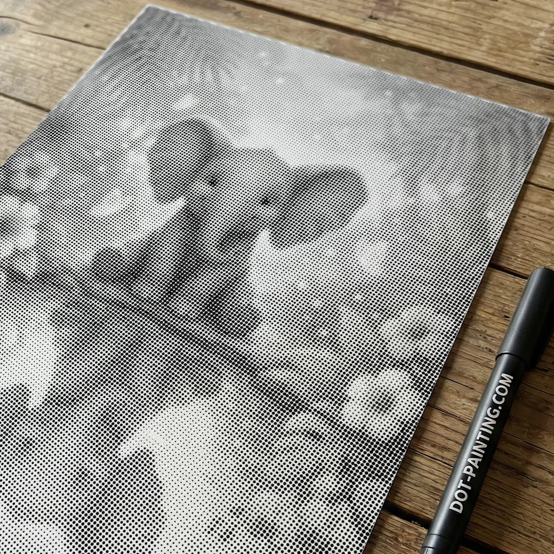 Peinture à points de réflexion d’éléphant
