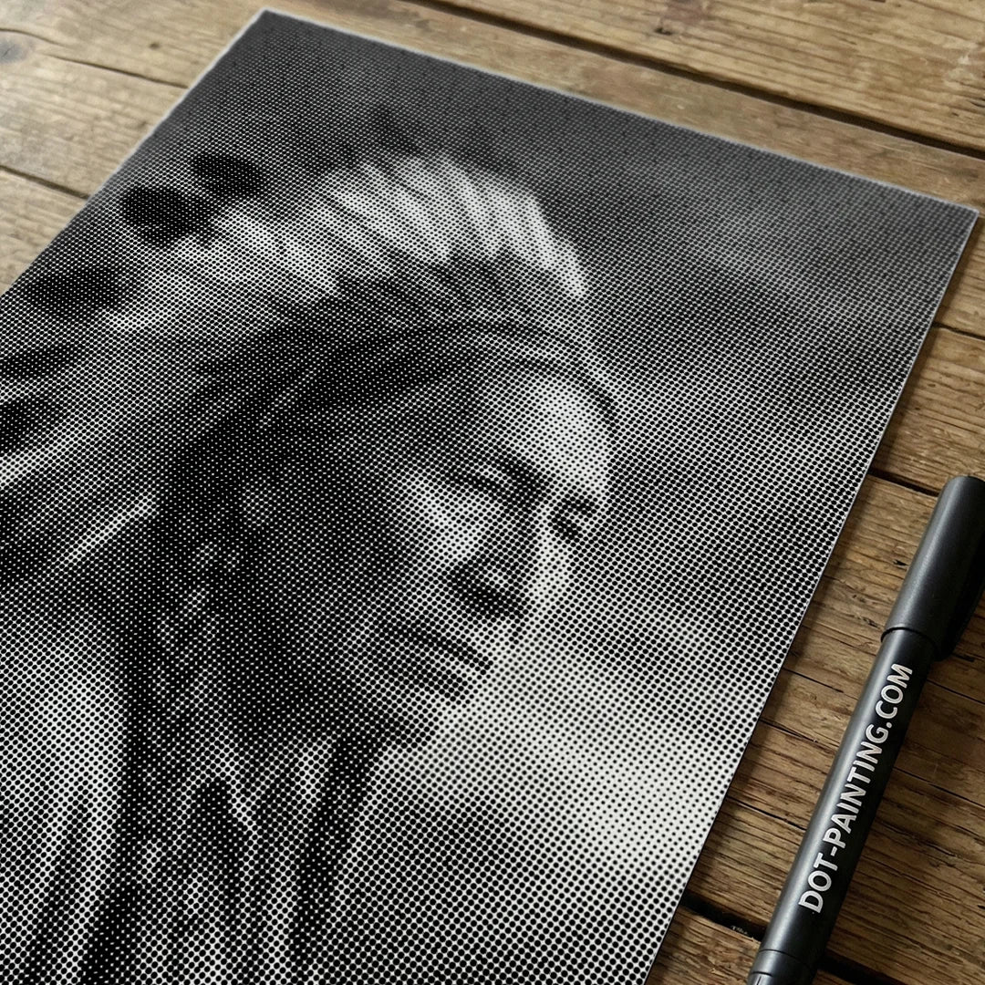 Peinture à pois indienne