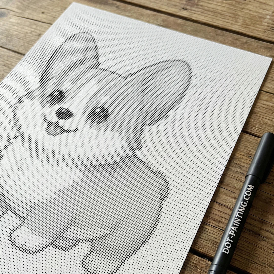 Peinture à pois pour chiot