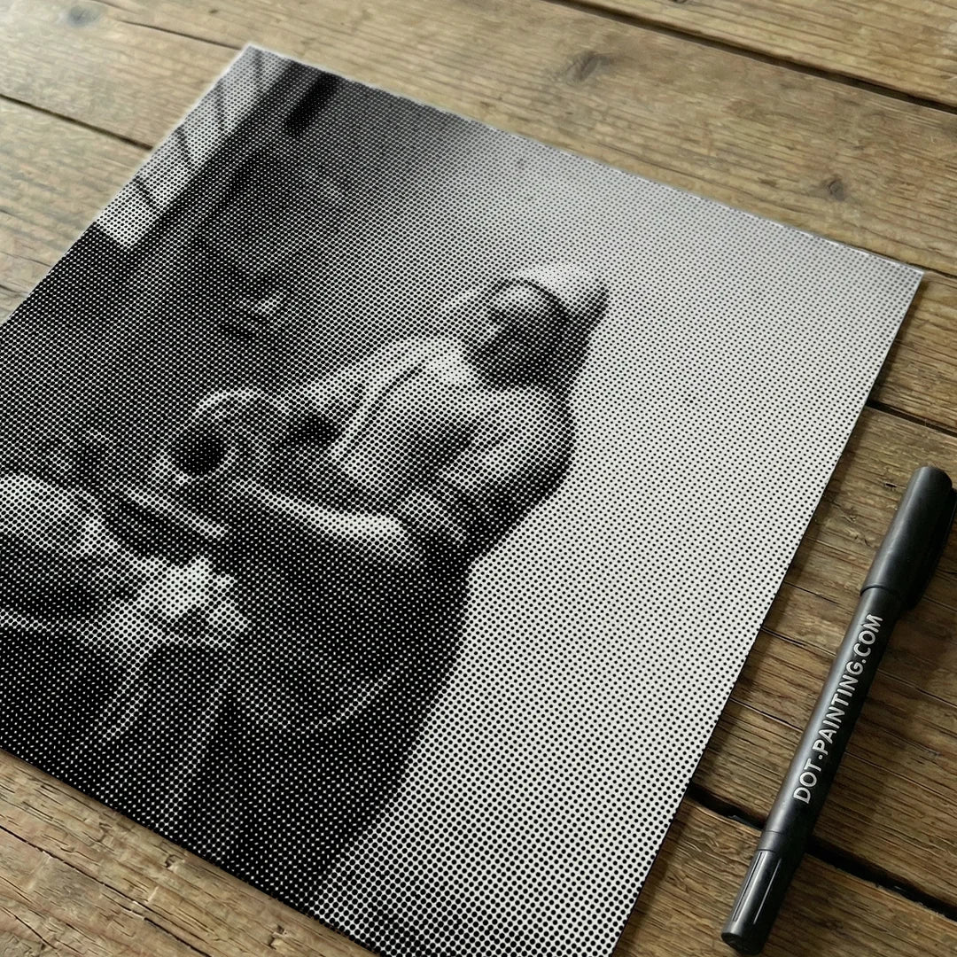 Peinture à points de laitière