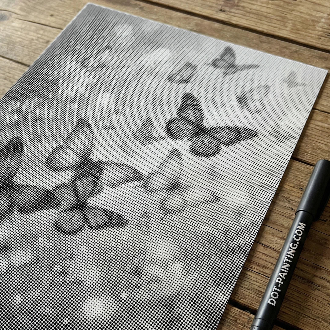 Peinture à pois de papillons