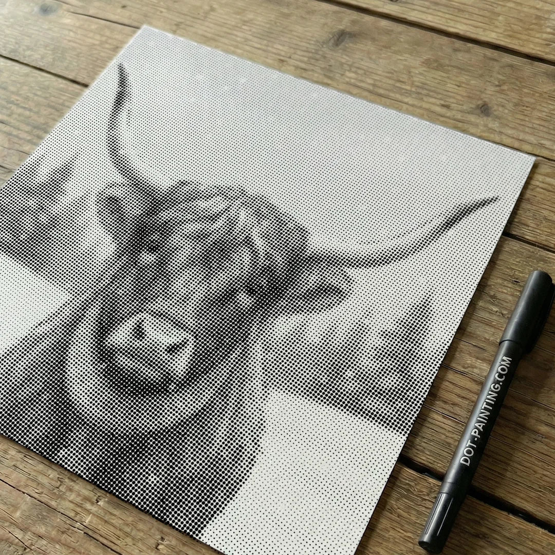 Peinture à points de Noël Highlander écossais