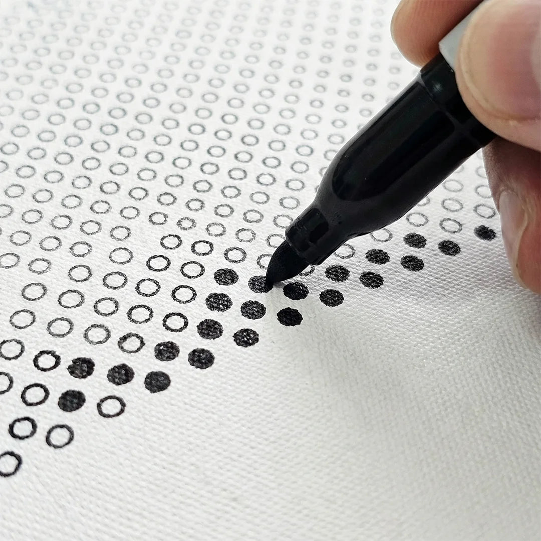 Peinture à pois en pain d'épice