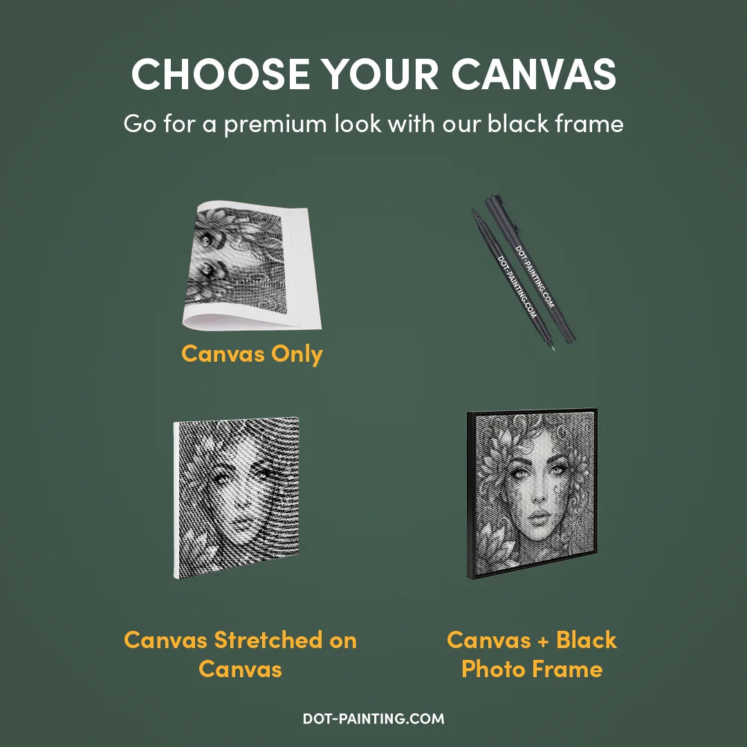 Peinture à points de visage botanique