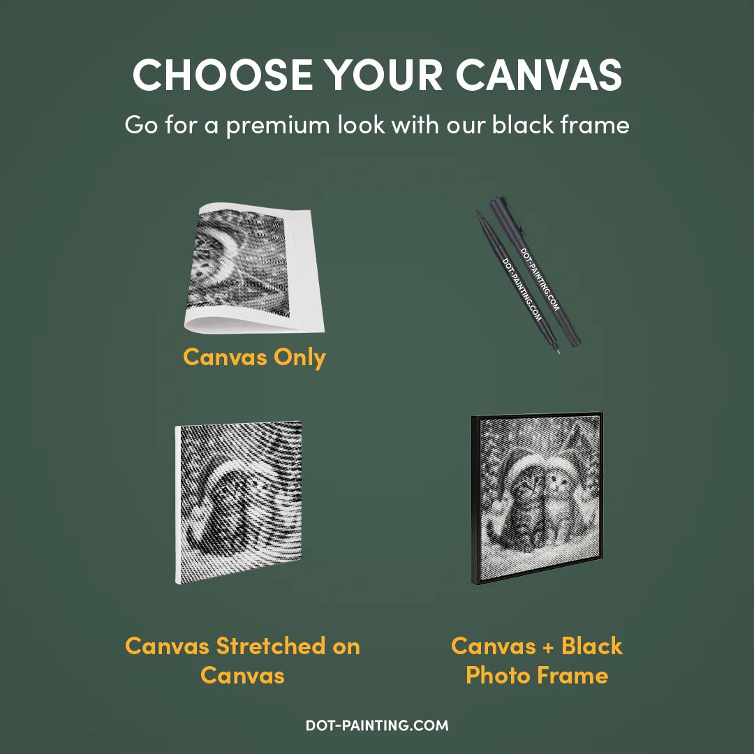 Peinture à pois de chaton de Noël