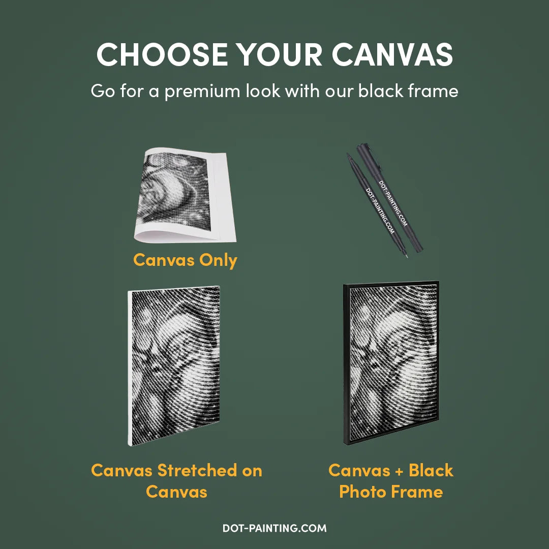 Peinture à 2 points du Père Noël avec un renne