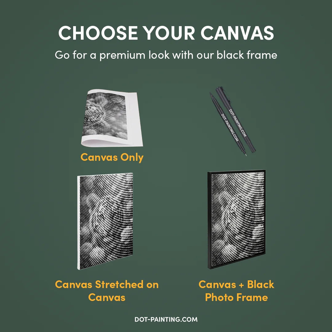 Peinture à pois de tigre avec des fleurs