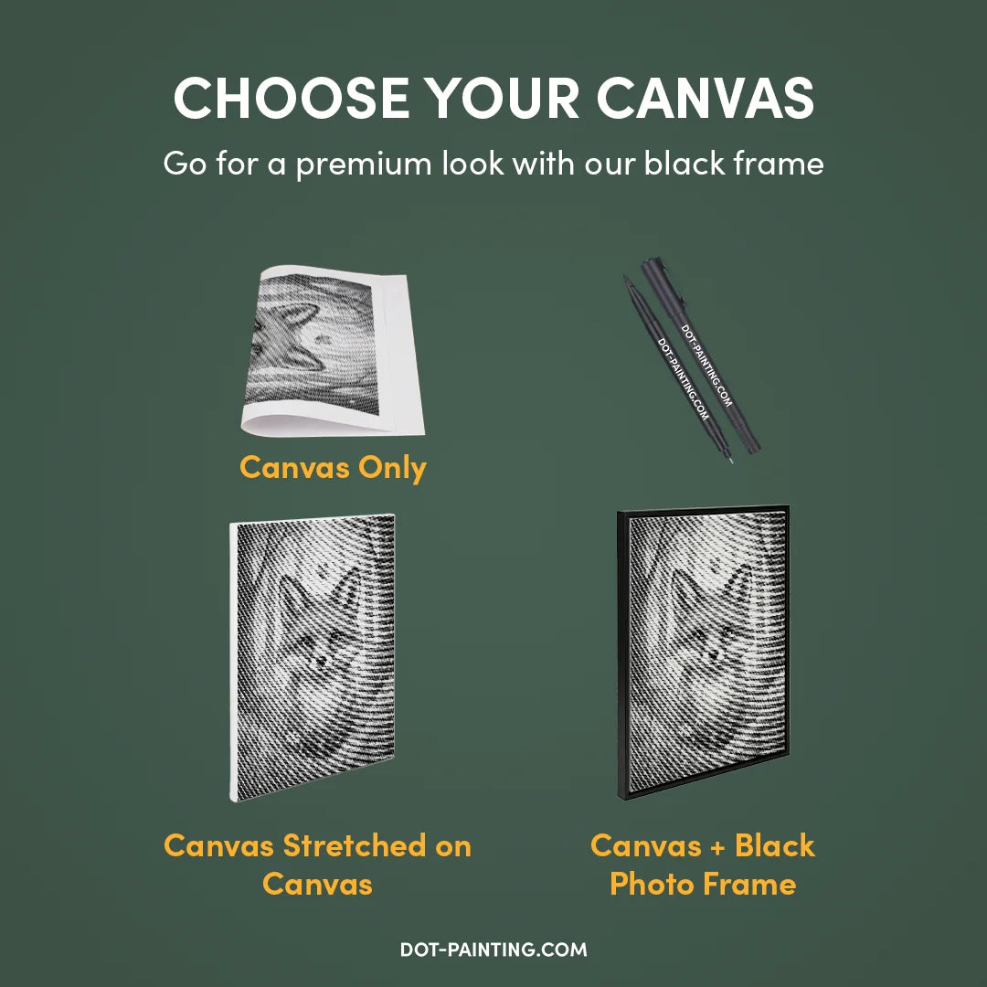 Peinture à pois de renard avec des fleurs