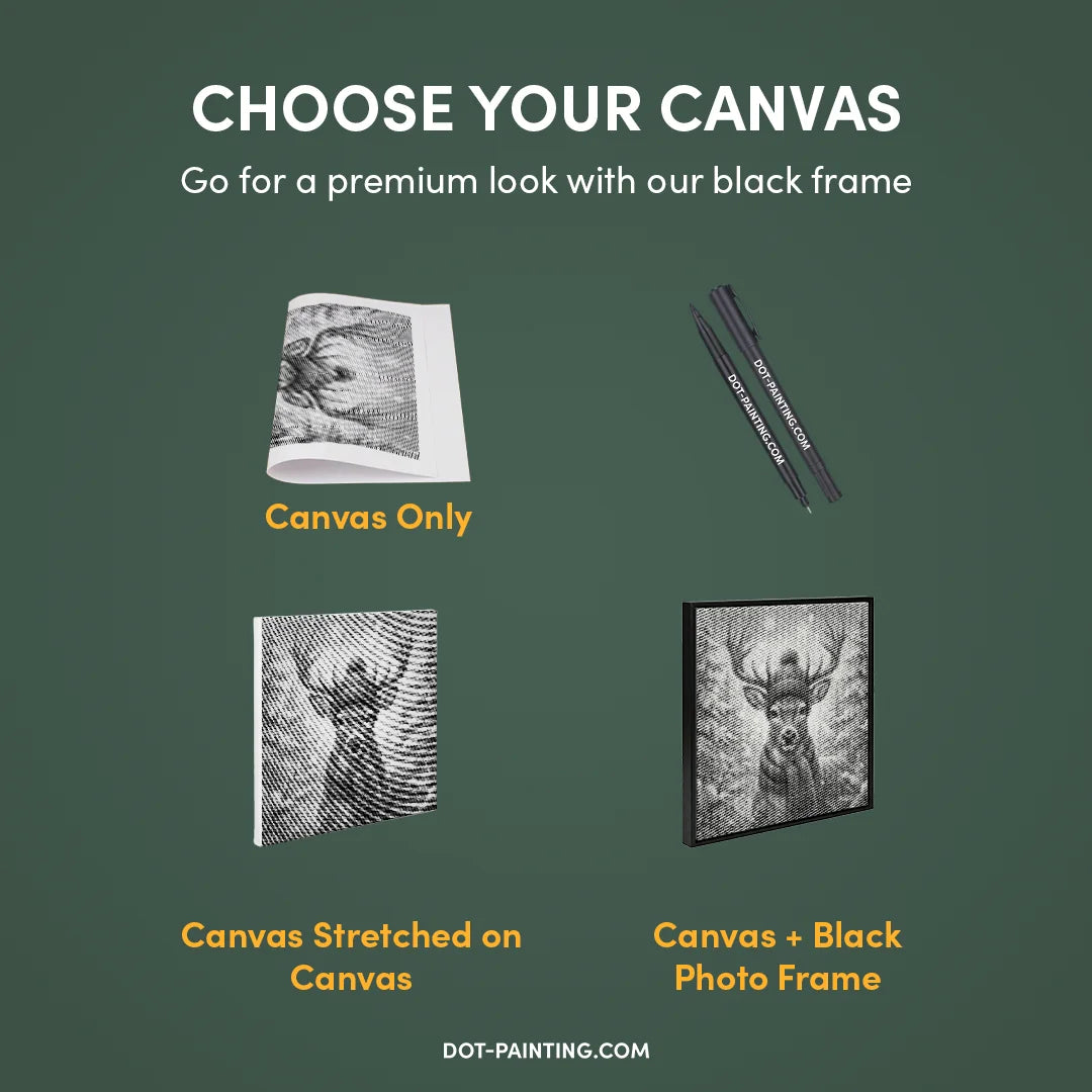 Renne avec une peinture à pois de chapeau