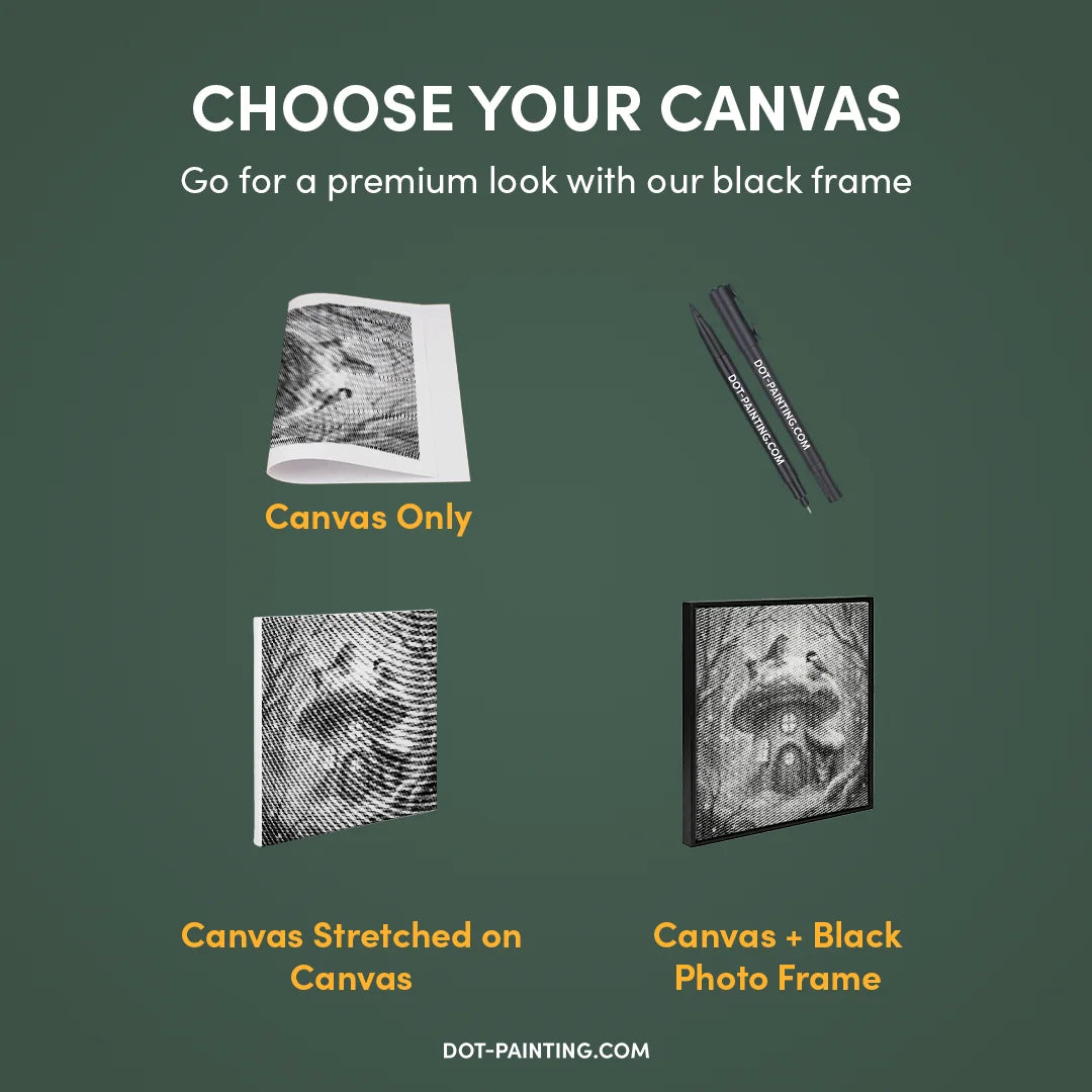 Chaton et oiseaux dans la peinture à points de neige