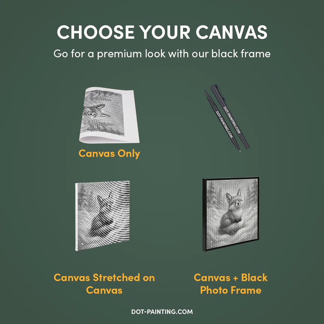 Renard jouant dans la peinture à points de neige