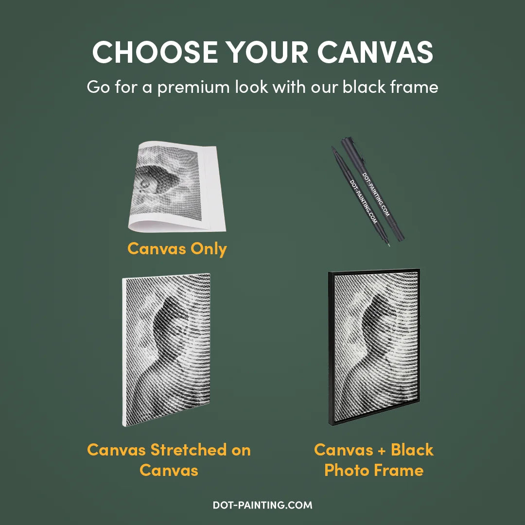 Peinture à pois Bouddha