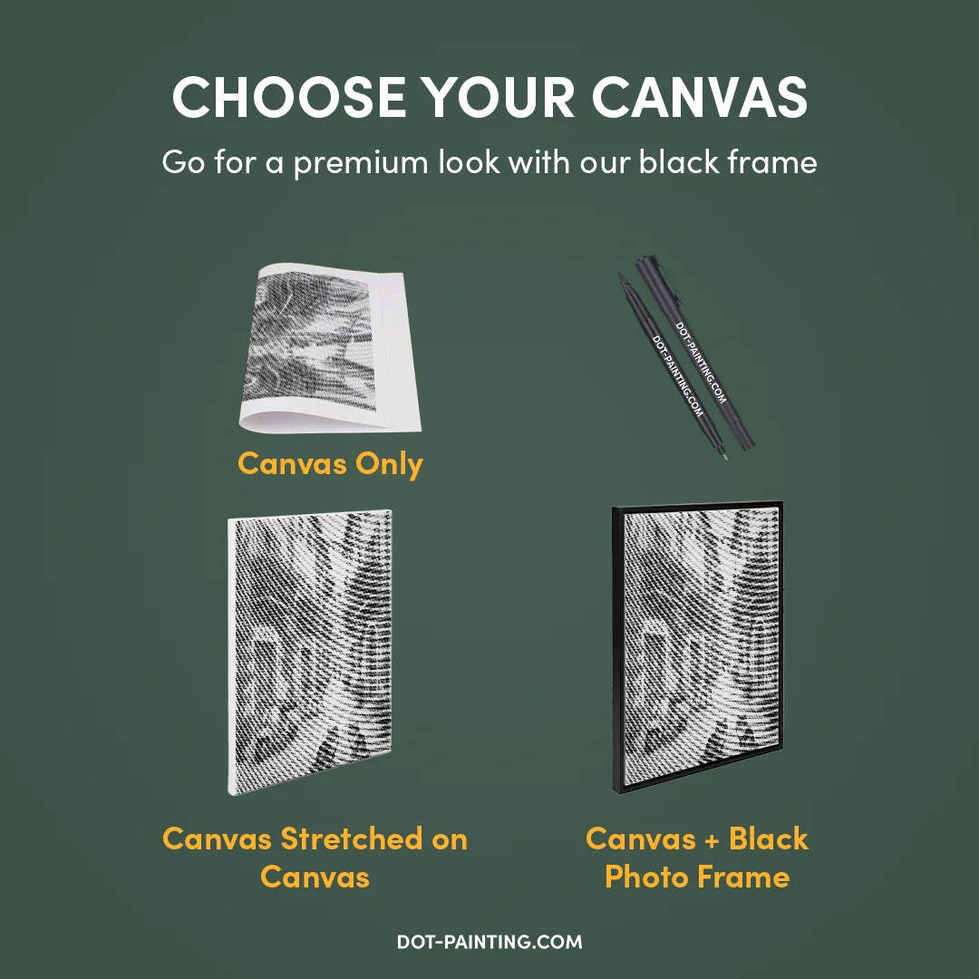 Peinture à pois de charmant village