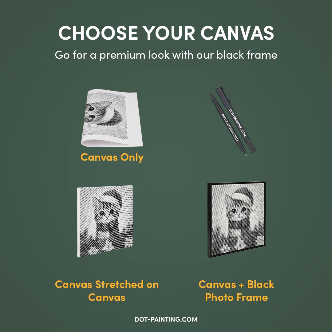 Chaton avec peinture à pois de chapeau de Père Noël