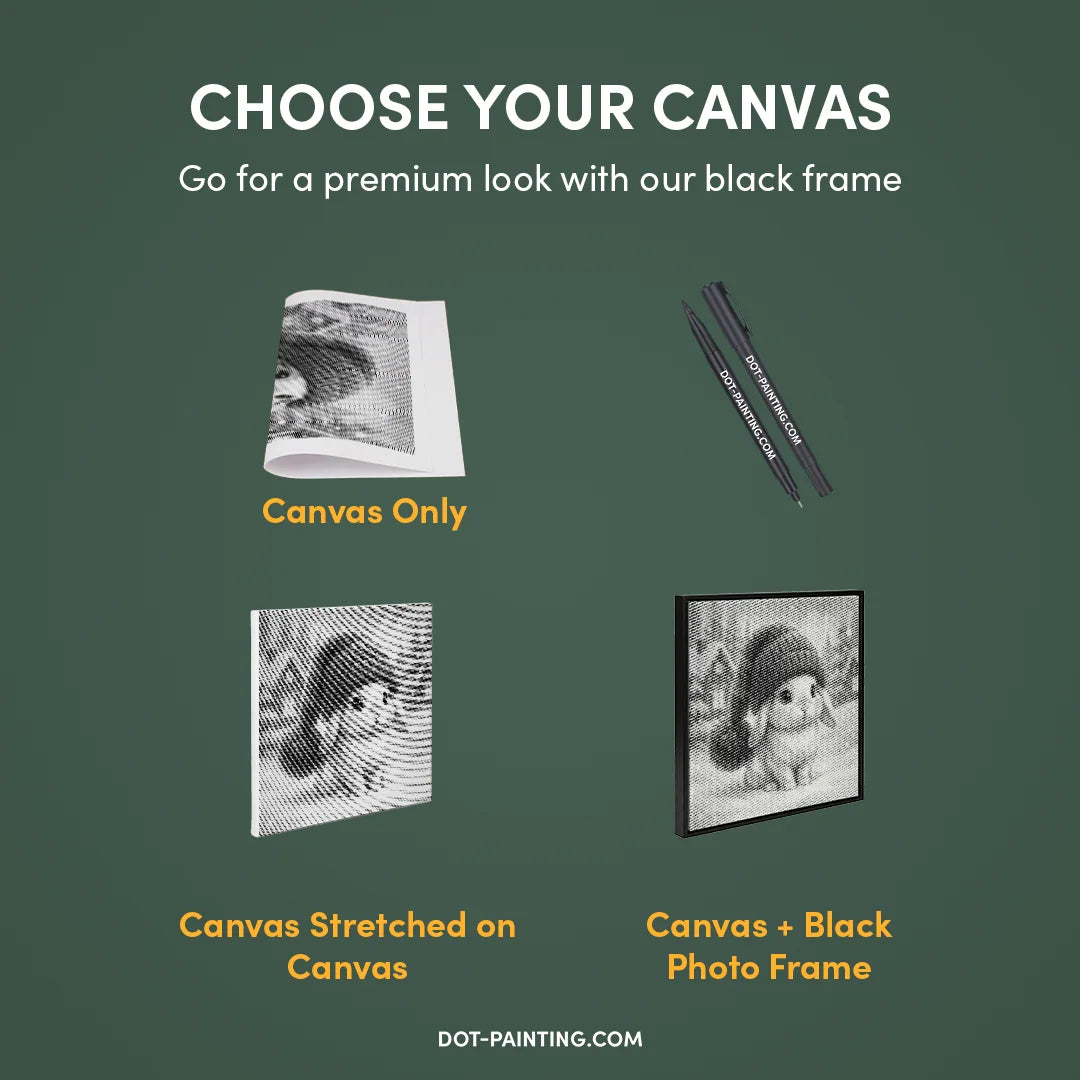 Peinture à pois de lapin d’hiver