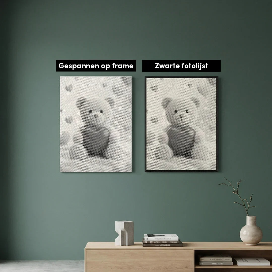 Peinture à pois ours en peluche