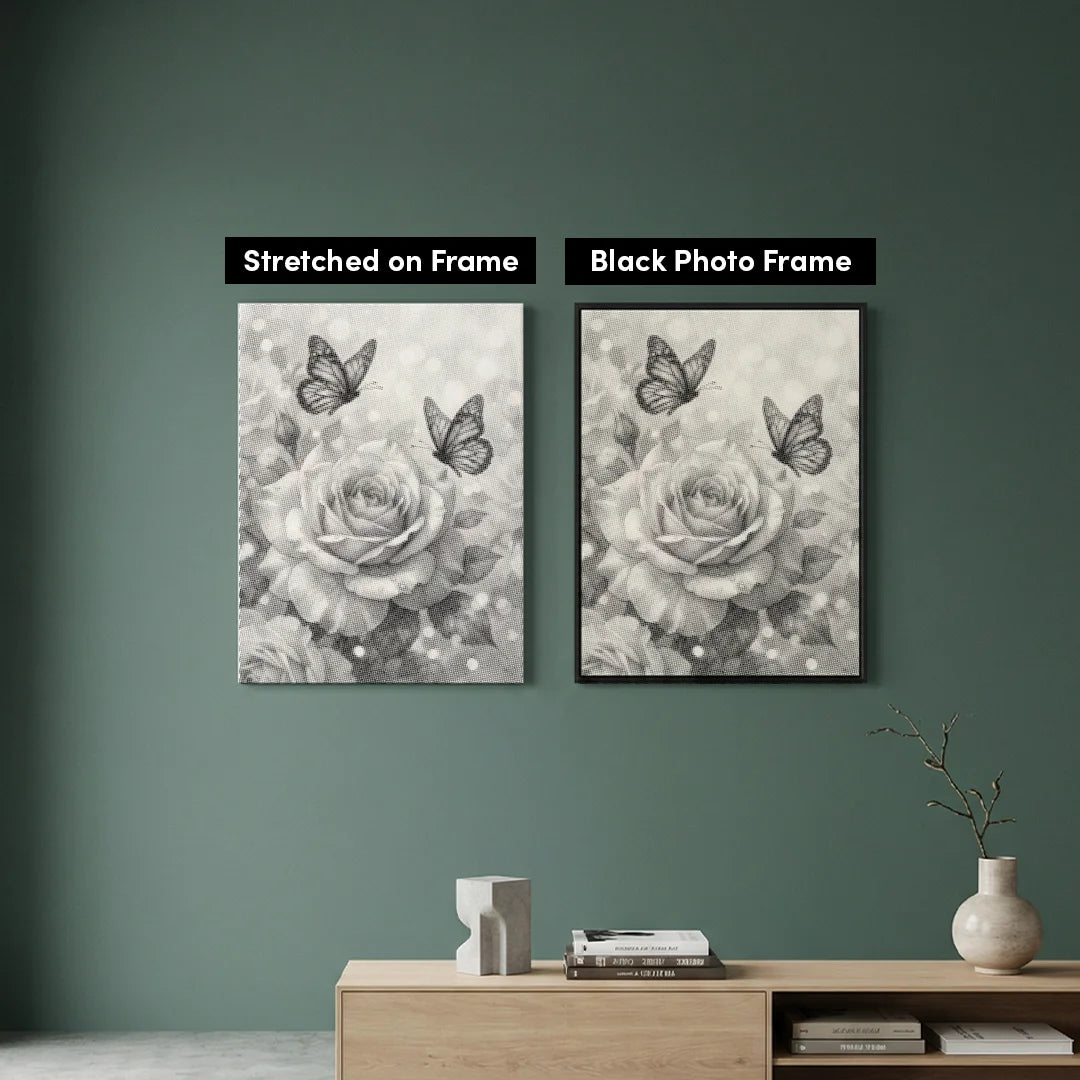 Papillon avec peinture à pois roses