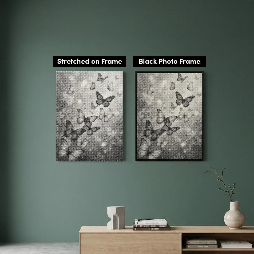Peinture à pois de papillons