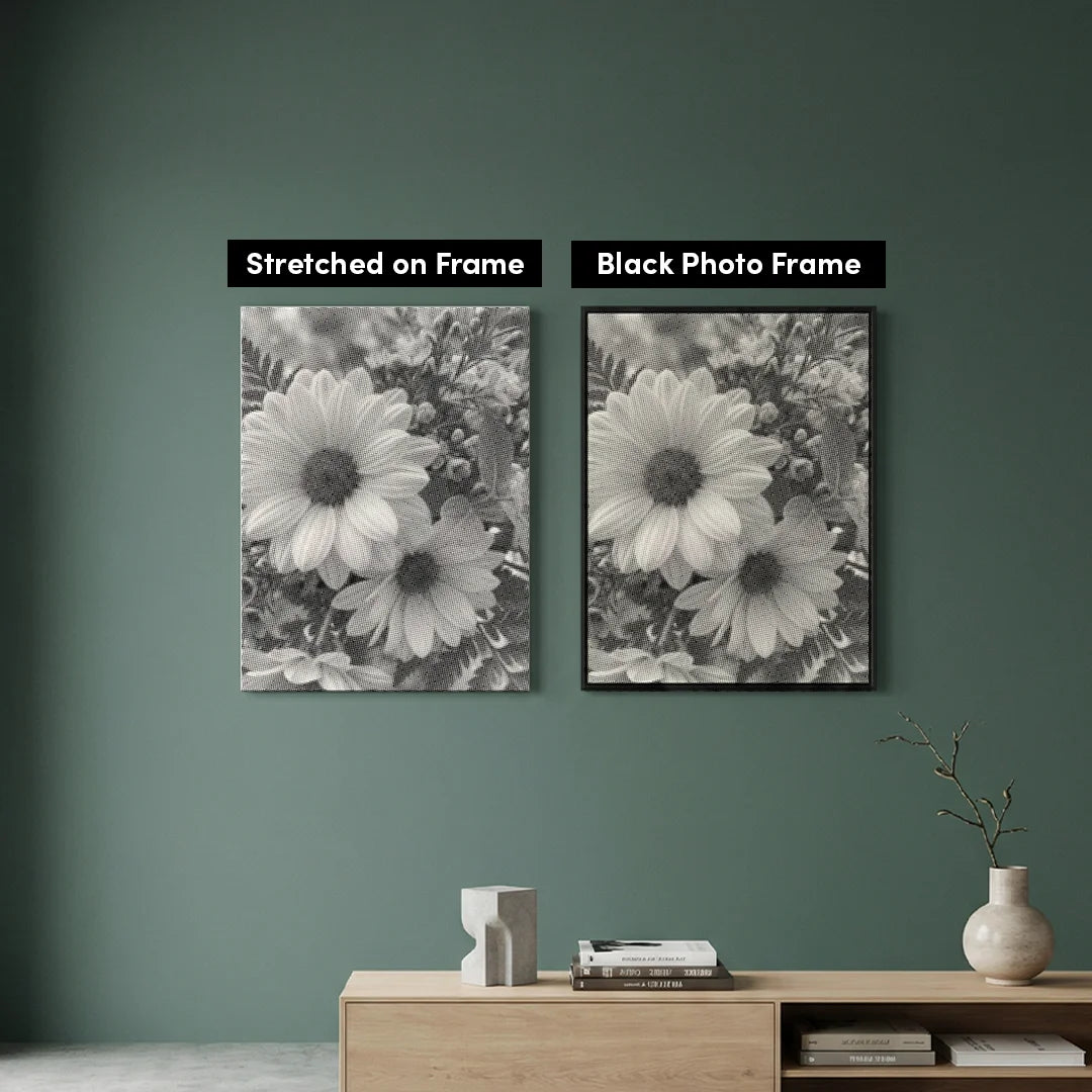 Peinture à points de fleurs