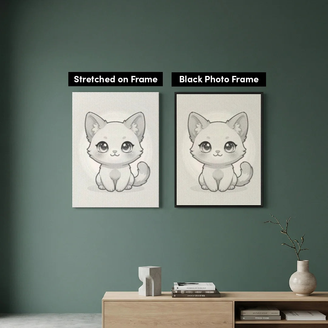 Peinture à points de chaton