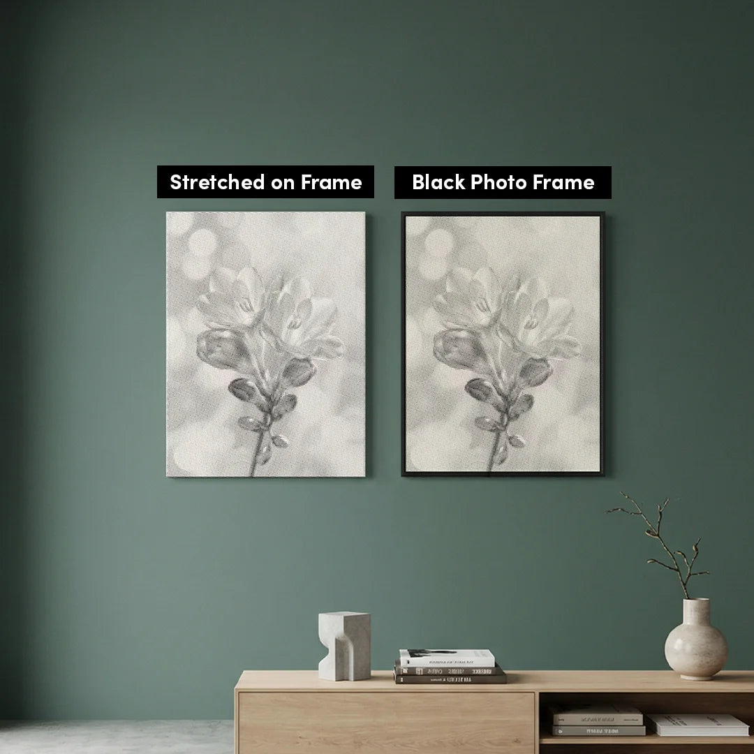 Peinture à points fleur à la hausse