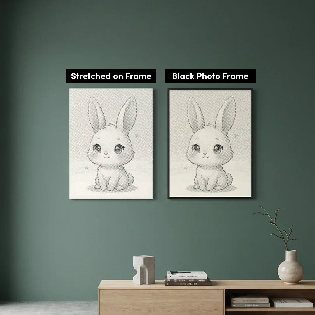 Peinture à pois de lapin