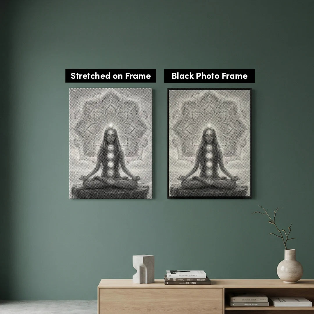 Peinture à points de mandala de yoga
