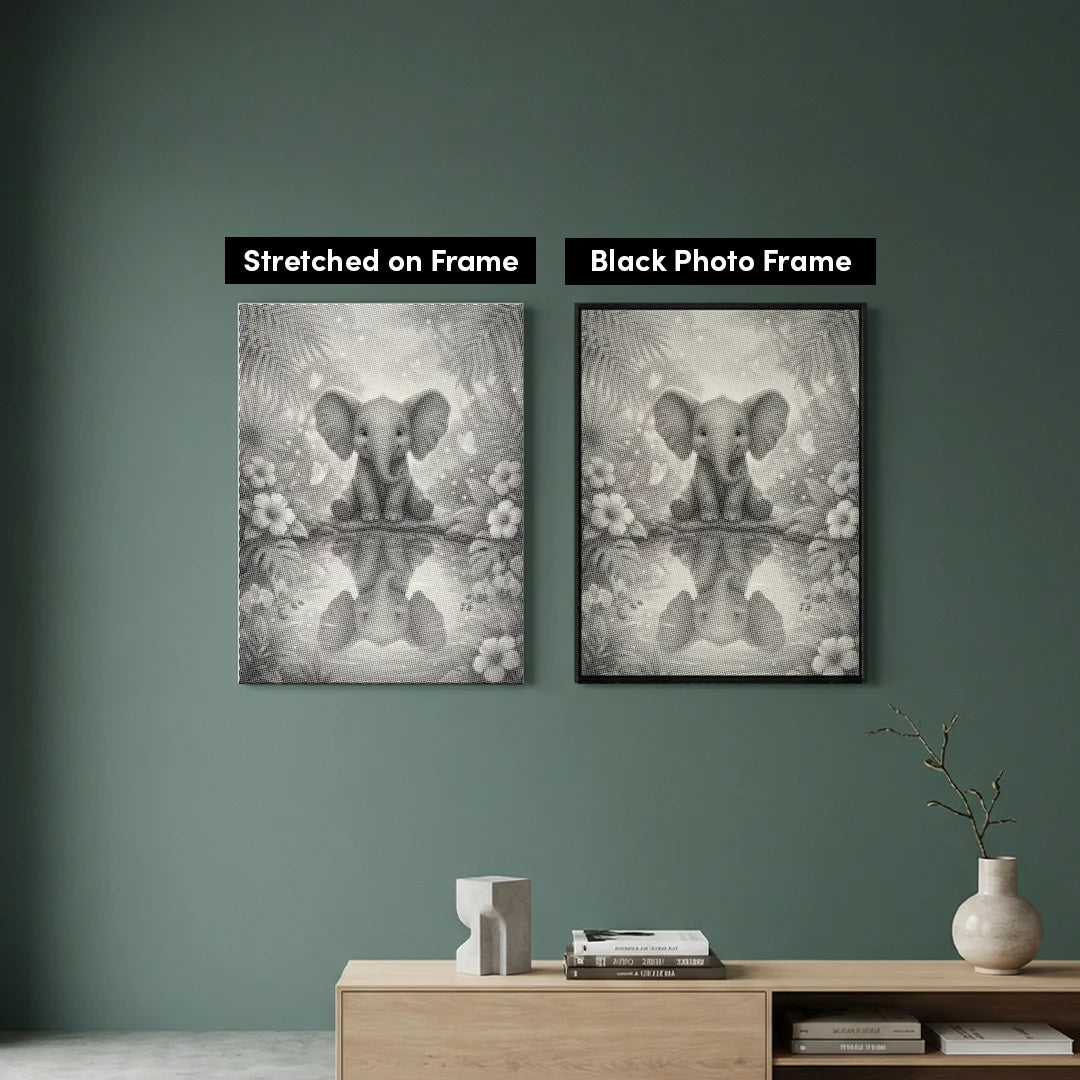 Peinture à points de réflexion d’éléphant