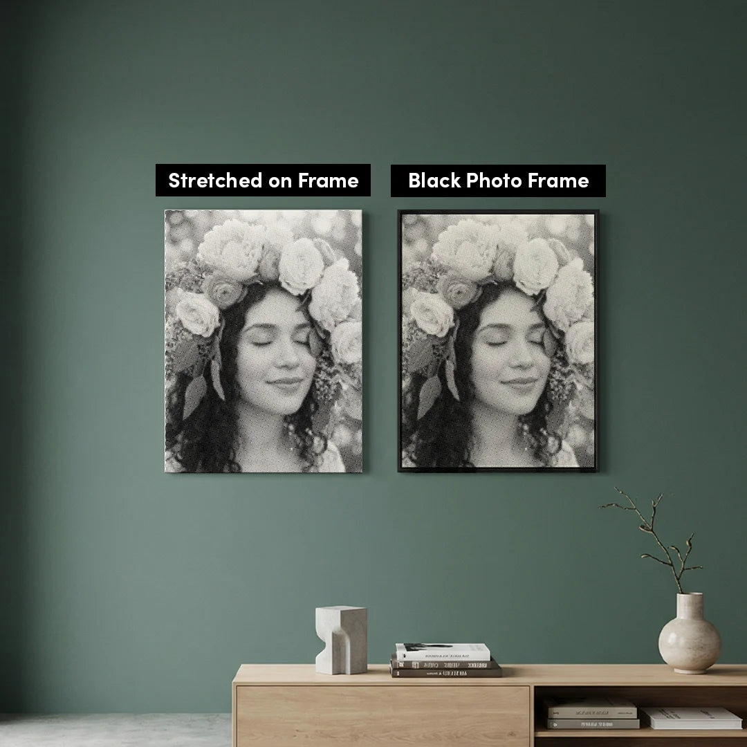 Peinture à 2 points de femmes avec des fleurs