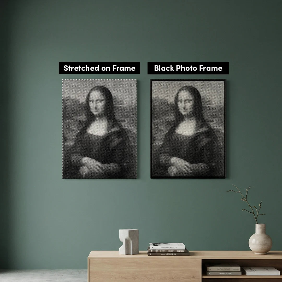 Peinture à pois Mona Lisa