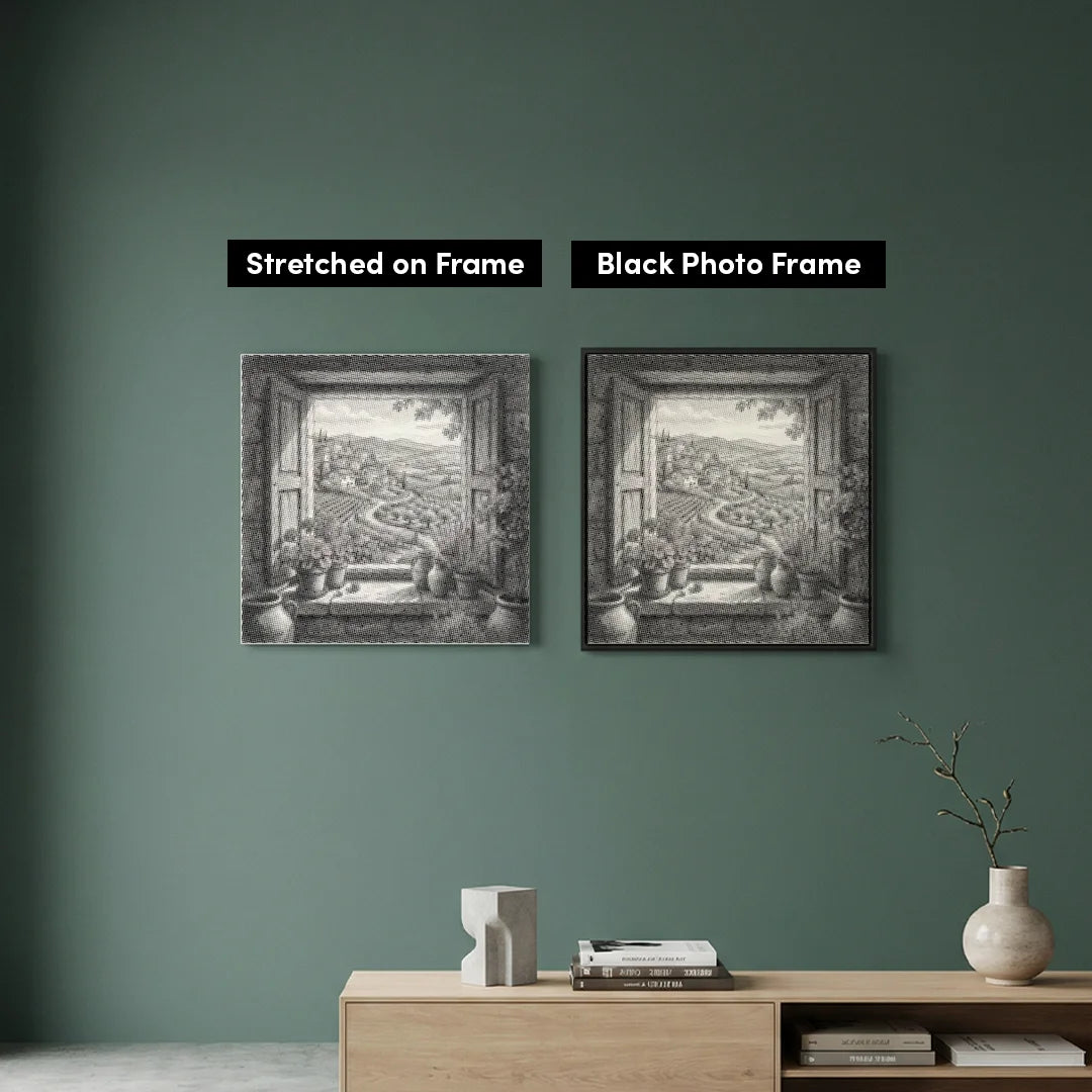 Voir à travers les volets Peinture par points