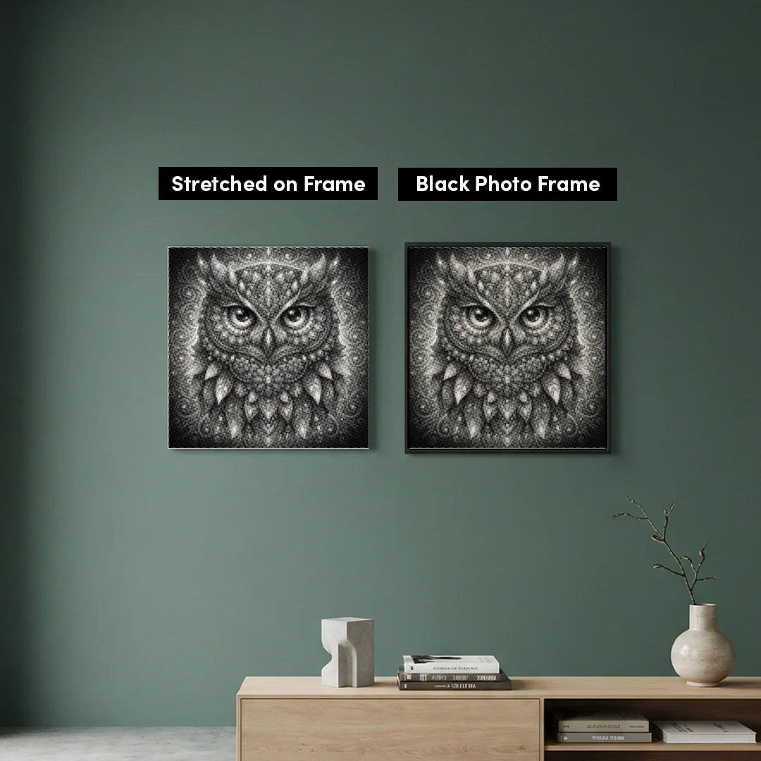 Peinture à points de mandala hibou