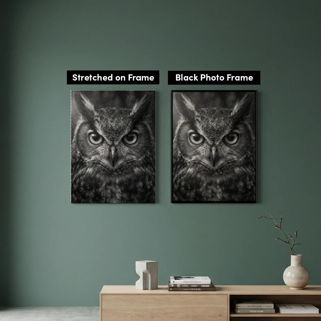 Avec la peinture à points de hibou