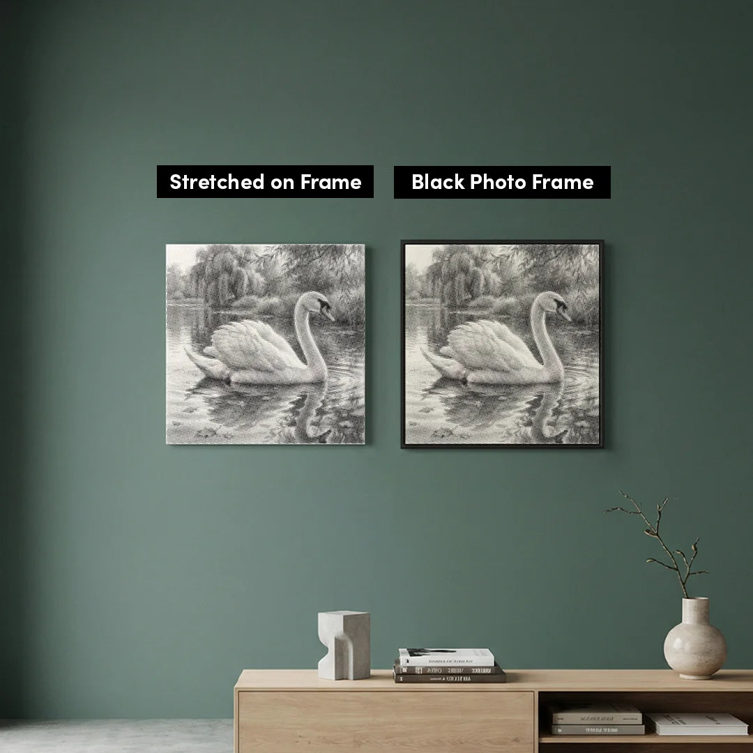 Peinture à points de cygne